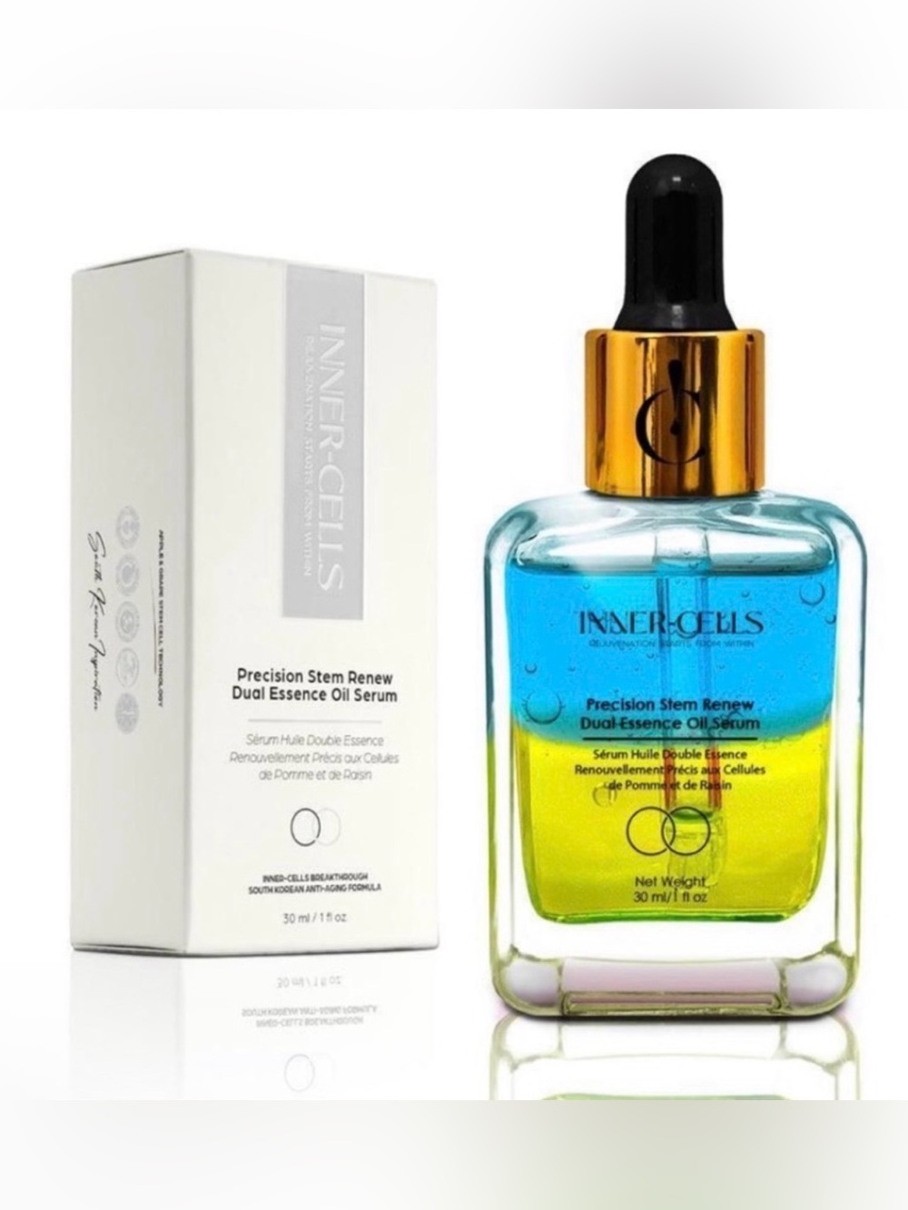 INNER-CELLS Precision Stem Renew Dual Essence Oil Serum ~ Retail $400